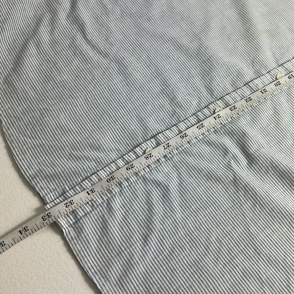 Patagonia Sz XXL Organic Cotton Blend Short Sleeve Blue/White Button Down Shirt - Picture 8 of 13